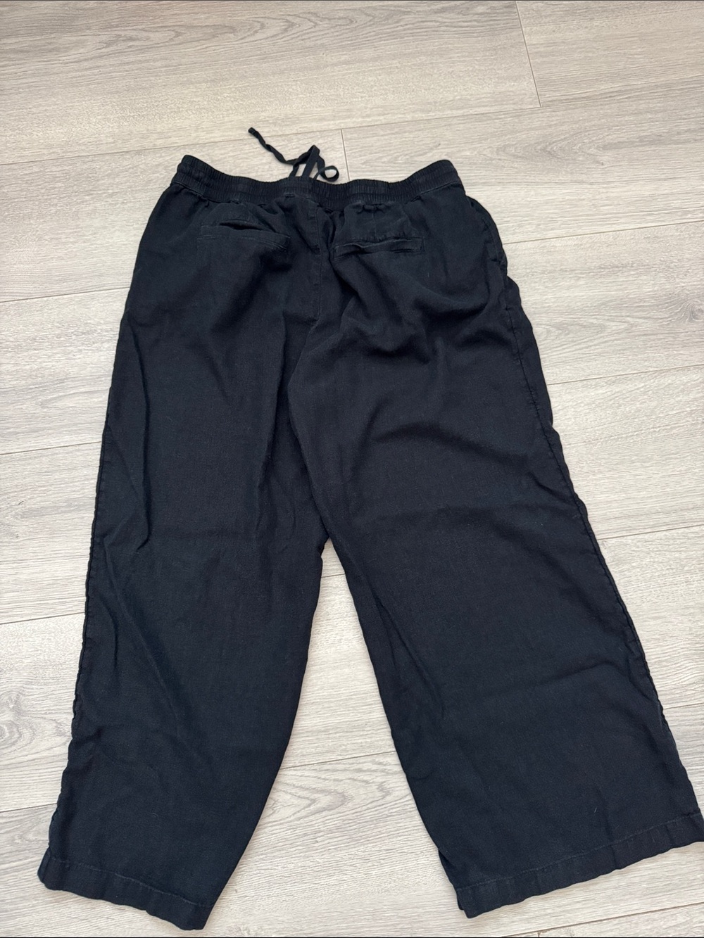 Caslon Black Drawstring Linen Pants - Picture 3 of 3
